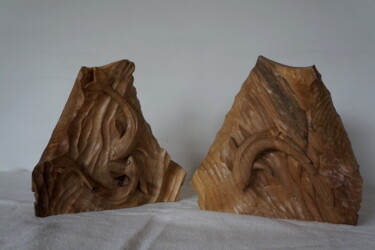 Sculpture intitulée "poissons" par Tatiana Alexandrova, Œuvre d'art originale, Bois