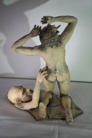 Sculptuur getiteld "Vieillesse" door Tatiana Alexandrova, Origineel Kunstwerk, Keramiek