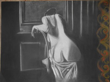 Dessin intitulée "nue" par Tatiana Anikina, Œuvre d'art originale, Fusain
