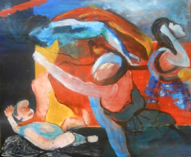 Pintura intitulada "Le Massacre des Inn…" por Tatiana Anikina, Obras de arte originais, Acrílico