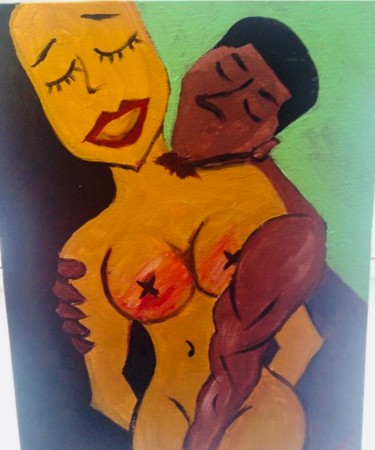 Painting titled "Love & War" by Tatiana J. Baptiste, Original Artwork