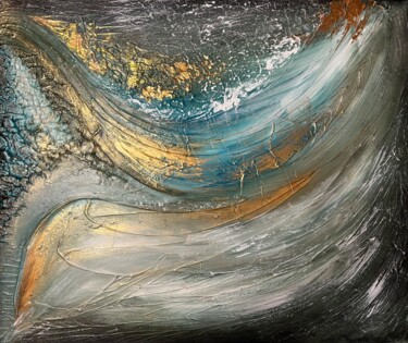 Painting titled "Wave" by Tatiana Bondarenko, Original Artwork, Acrylic