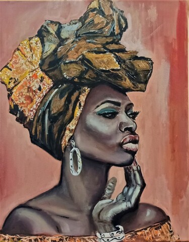 Peinture intitulée "A view from Africa" par Tatiana Brester, Œuvre d'art originale, Huile