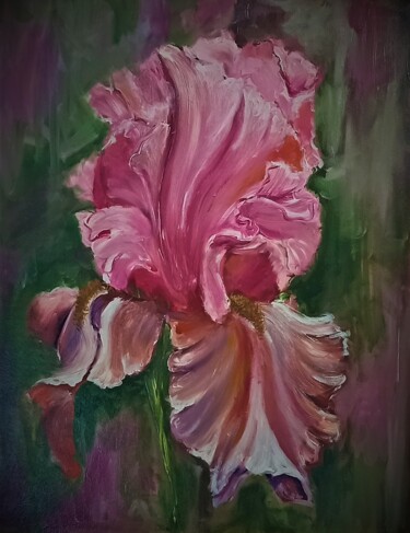 Peinture intitulée "Iris" par Tatiana Brester, Œuvre d'art originale, Huile