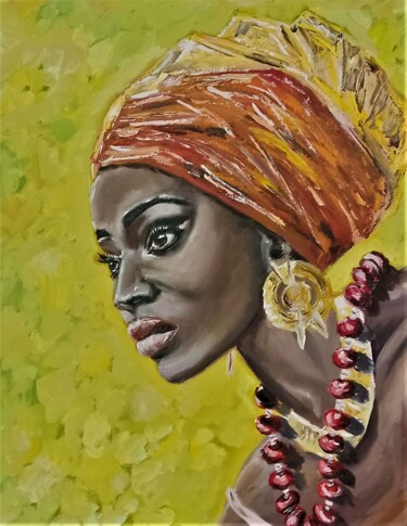 Painting titled "Beauty women" by Tatiana Brester, Original Artwork, Oil