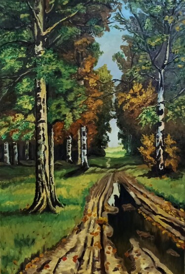 Malerei mit dem Titel "Forest" von Tatiana Brester, Original-Kunstwerk, Öl