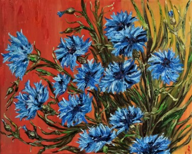 Malerei mit dem Titel "Floral fragrance" von Tatiana Brester, Original-Kunstwerk, Öl
