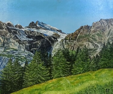 Painting titled "Mountain air" by Tatiana Brester, Original Artwork, Oil