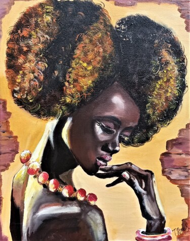 Painting titled "Sweetie" by Tatiana Brester, Original Artwork, Oil Mounted on Wood Stretcher frame
