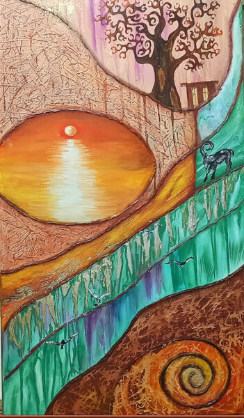 Картина под названием "Mexico" - Tatiana Brester, Подлинное произведение искусства, Масло Установлен на Деревянная рама для…