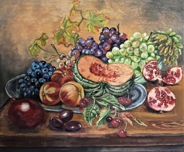 Painting titled "Berry Waltz" by Tatiana Brester, Original Artwork, Oil