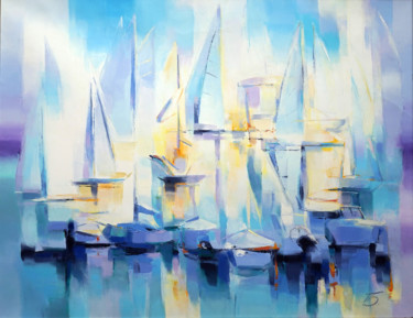 Painting titled "Regatta" by Tatiana Bugaenko, Original Artwork, Oil