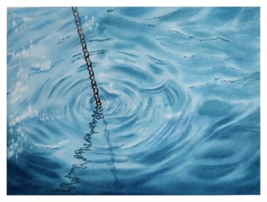 Картина под названием "Пластика волн" - Tatiana Chernetsova, Подлинное произведение искусства, Акварель