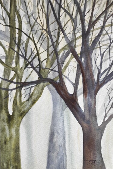 绘画 标题为“Деревья” 由Tatiana Chernetsova, 原创艺术品, 水彩