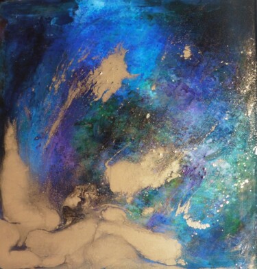 Peinture intitulée "mouvement d'océan" par Tatiana Cyrklewski, Œuvre d'art originale, Autre