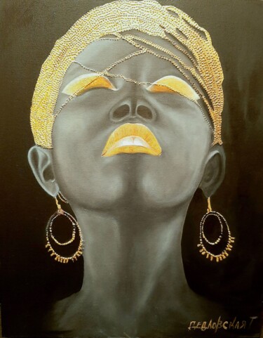 Картина под названием "Африканка" - Tatiana Dedlovskaya, Подлинное произведение искусства, Масло