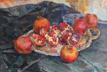 Schilderij getiteld ". "Pomegranates" 20…" door Tatiana Didenko, Origineel Kunstwerk, Olie