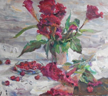Painting titled ""Still Life s Malin"" by Tatiana Didenko, Original Artwork, Oil