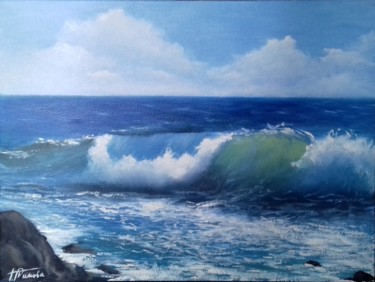 Pintura intitulada "Sea ​​breeze" por Tatiana Dimova, Obras de arte originais, Óleo
