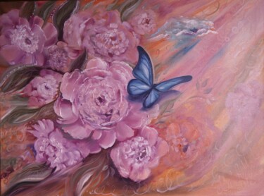 绘画 标题为“Цветы. Красота” 由Татьяна Федорова (Влами), 原创艺术品, 油 安装在木质担架架上