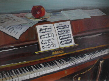 Peinture intitulée "Музыкальный" par Tatiana Fedorova, Œuvre d'art originale, Huile