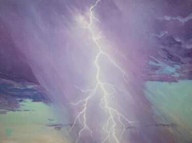 Картина под названием "Вспышка" - Татьяна Фëдорова, Подлинное произведение искусства, Масло
