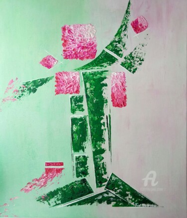 Картина под названием "GIVEN ROSES (SERIES…" - Tatiana Fox'Tena, Подлинное произведение искусства, Акрил Установлен на Дерев…
