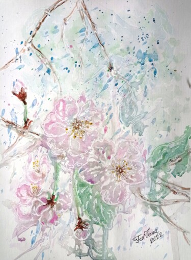 Рисунок под названием "Blossom" - Tatiana Fox'Tena, Подлинное произведение искусства, Акварель