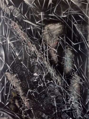 Ζωγραφική με τίτλο "MOONLIGHT SONATA" από Tatiana Fox'Tena, Αυθεντικά έργα τέχνης, Λάδι Τοποθετήθηκε στο Ξύλινο φορείο σκελε…