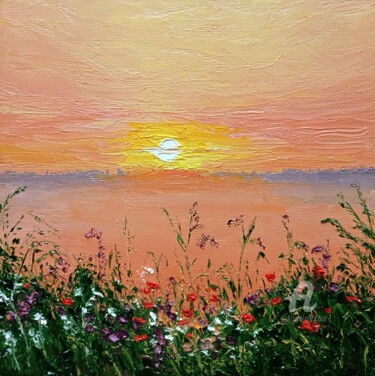 Painting titled "At dawn" by Tatiana Fox'Tena, Original Artwork, Oil