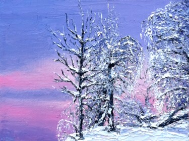 Peinture intitulée "In frosty silence" par Tatiana Fox'Tena, Œuvre d'art originale, Huile