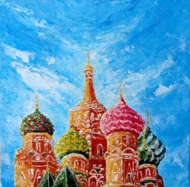 Painting titled "St. Basil's Cathedr…" by Tatiana Fox'Tena, Original Artwork, Oil