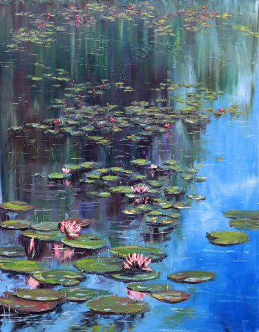 Pittura intitolato "Water Lilies" da Tatiana Gracheva, Opera d'arte originale, Olio