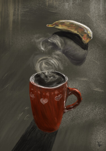 Malerei mit dem Titel "Sunday Morning" von Tatiana Gregson, Original-Kunstwerk, Digitale Malerei