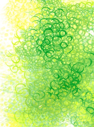 Картина под названием "Verde 7" - Tatiana Grisel, Подлинное произведение искусства, Акрил