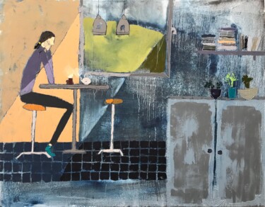 绘画 标题为“It's quiet” 由Tatiana Harizanova, 原创艺术品, 油 安装在木质担架架上