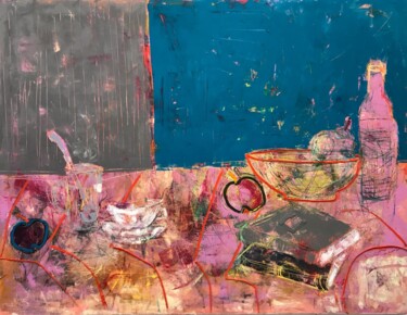 Pintura titulada "At home" por Tatiana Harizanova, Obra de arte original, Oleo Montado en Bastidor de camilla de madera