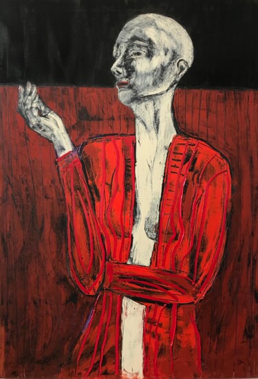 Schilderij getiteld "Hundred layers of n…" door Tatiana Harizanova, Origineel Kunstwerk, Olie Gemonteerd op Frame voor houte…