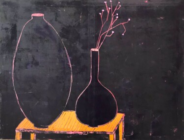 Malerei mit dem Titel "Two vases" von Tatiana Harizanova, Original-Kunstwerk, Öl Auf Keilrahmen aus Holz montiert