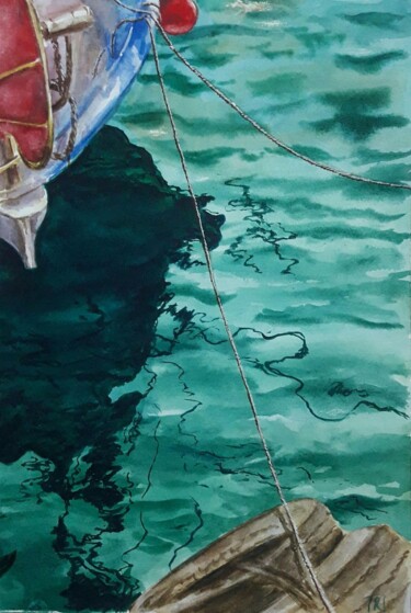 Malerei mit dem Titel "Chypre / Chyprus" von Tatiana Ianciu, Original-Kunstwerk, Aquarell