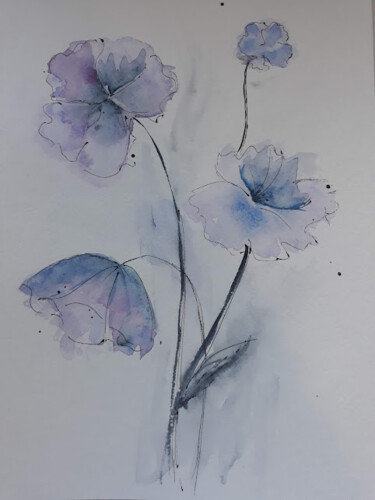 Рисунок под названием "fiori" - Tatiana Iovleva, Подлинное произведение искусства, Акварель