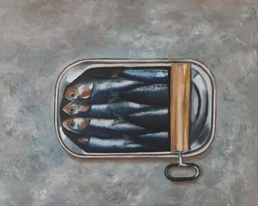 Картина под названием "Still life with fis…" - Tatiana Karchevskaya, Подлинное произведение искусства, Масло