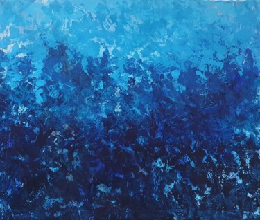 Painting titled "Abstraction in blue…" by Tatiana Karchevskaya, Original Artwork, Acrylic