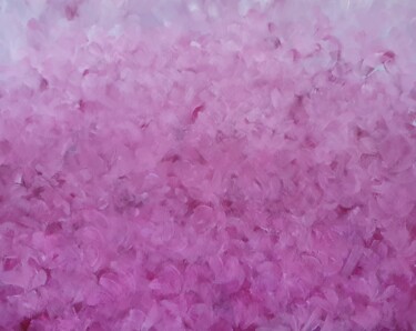 Painting titled "Abstraction in pink…" by Tatiana Karchevskaya, Original Artwork, Acrylic