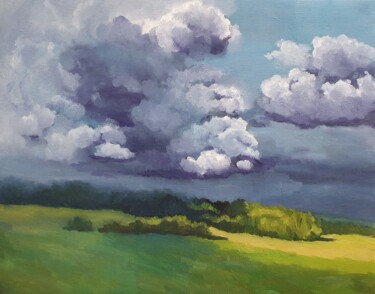 Pittura intitolato "Clouds" da Tatiana Karchevskaya, Opera d'arte originale, Olio