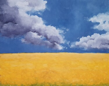 Painting titled "Clouds (1)" by Tatiana Karchevskaya, Original Artwork, Oil