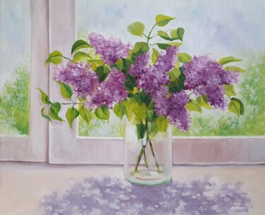 Картина под названием "Lilac (16)" - Tatiana Karchevskaya, Подлинное произведение искусства, Масло