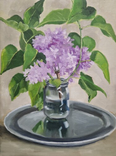 Painting titled "Lilac (21)" by Tatiana Karchevskaya, Original Artwork, Oil
