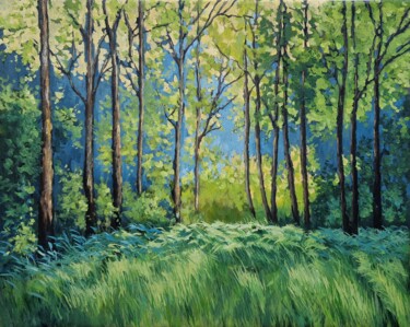Pintura intitulada "Forest (1)" por Tatiana Karchevskaya, Obras de arte originais, Óleo