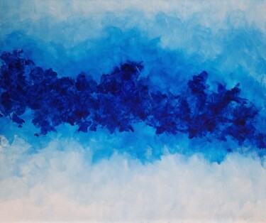 Pintura titulada "Abstraction in blue…" por Tatiana Karchevskaya, Obra de arte original, Acrílico